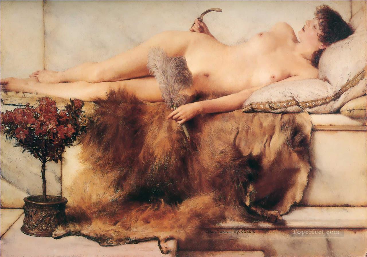 テピダリウムでロマンチックなサー・ローレンス・アルマ・タデマ油絵
